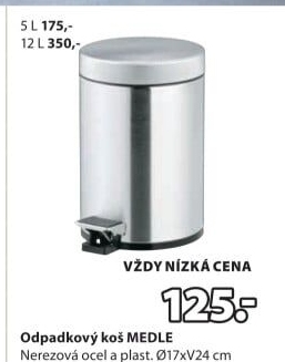 Nerezový odpadkový koš