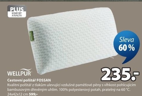 Polštář cestovní Wellpur