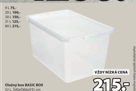 Úložný box s víkem