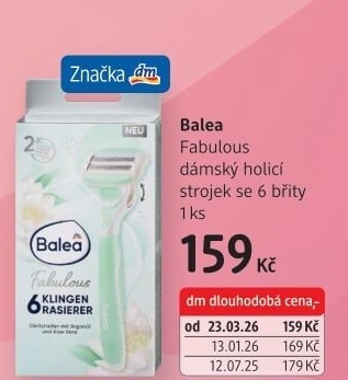 Dámský holící strojek Fabulous Balea