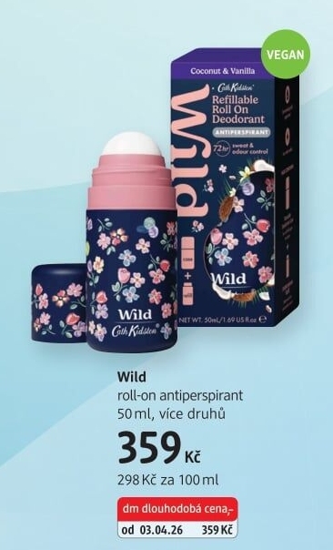 Deodorant kuličkový roll-on Wild