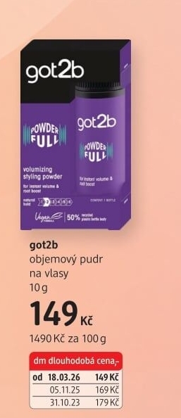 Pudr na vlasy Got2b Schwarzkopf