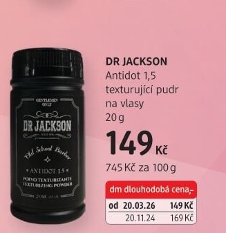 Texturující pudr na vlasy Dr. Jackson
