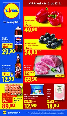 akční leták Lidl 14.5.2026-17.5.2026