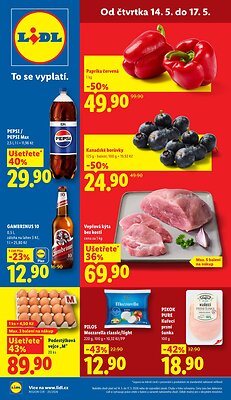 akční leták Lidl 14.5.2026-17.5.2026