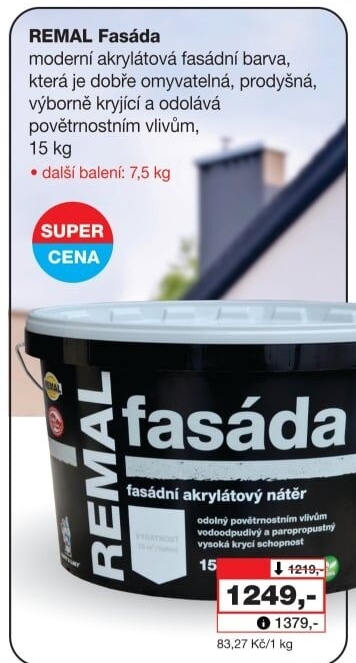 Fasádní barva Fasáda Remal