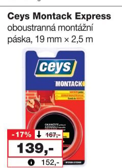 Lepicí páska Montack Express Ceys