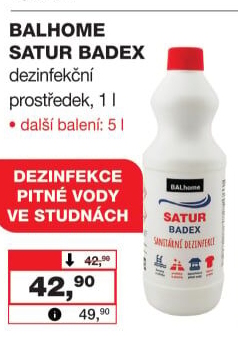 Sanitární kapalina Satur Badex Balhome