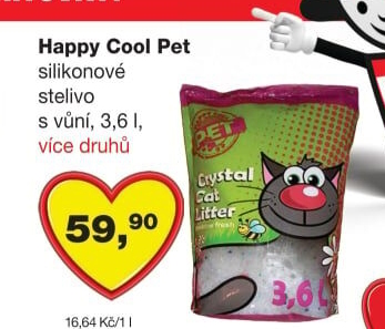 Stelivo pro kočky silikátové Happy Cool Pet