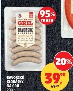 Bavorská klobása Na gril Penny