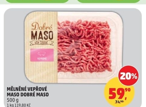 Mělněné vepřové maso Dobré maso