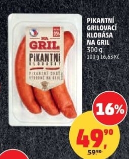 Pikantní klobása Na gril Penny