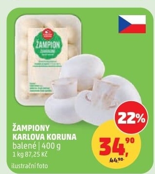 Žampiony Karlova Koruna