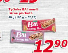 Müsli energetická tyčinka Ba! Bakalland