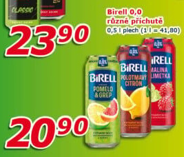 Nealkoholické pivo ochucené Birell