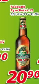 Pivo světlý ležák 12° Ryze hořká Radegast