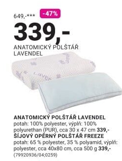 ANATOMICKÝ POLŠTÁŘ LAVENDEL
