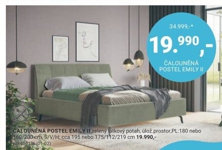 ČALOUNĚNÁ POSTEL EMILY II