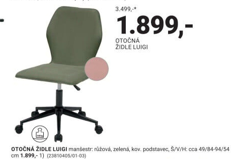 OTOČNÁ ŽIDLE LUIGI