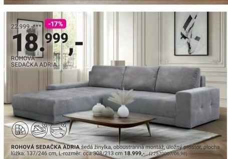 ROHOVÁ SEDAČKA ADRIA