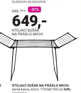 STOJACÍ SUŠÁK NA PRÁDLO MICHI