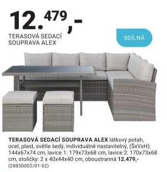 TERASOVÁ SEDACÍ SOUPRAVA ALEX