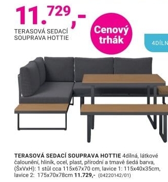 TERASOVÁ SEDACÍ SOUPRAVA HOTTIE
