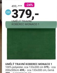 UMĚLÝ TRAVNÍ KOBEREC MONACO
