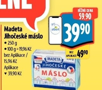 Máslo Jihočeské Madeta