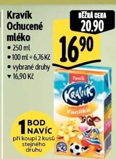Nápoj mléko ochucené Kravík Tatra