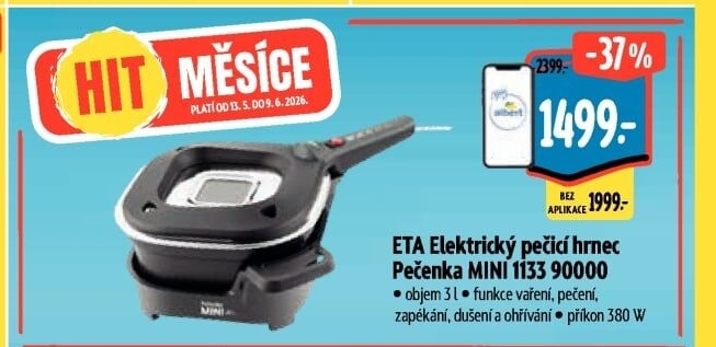 Elektrický pečicí hrnec ETA Pečenka mini 1133 90000