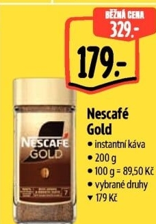 Instantní kávy Nescafé Gold
