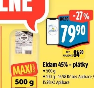 Sýr Eidam 45% Albert