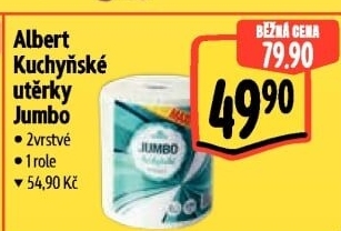 Utěrky kuchyňské 2vrstvé Jumbo Albert
