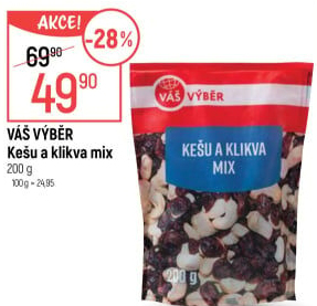 Směs kešu a brusnice Váš Výběr