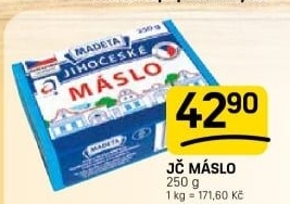 Máslo Jihočeské Madeta