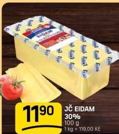 Sýr Eidam Jihočeský 30% Madeta