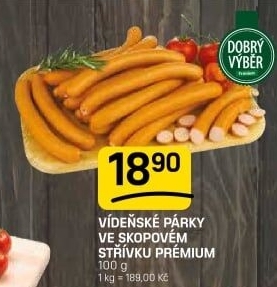 Vídeňské párky Premium Dobrý Výběr