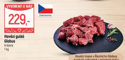 Hovězí maso na guláš Globus