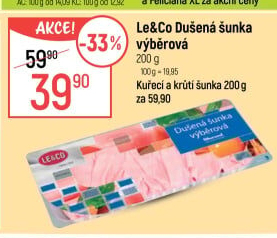Šunka dušená výběrová LE&amp