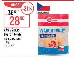 Tvaroh tvrdý na strouhání Váš Výběr