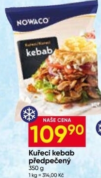 Kuřecí kebab předpečený mražený Nowaco