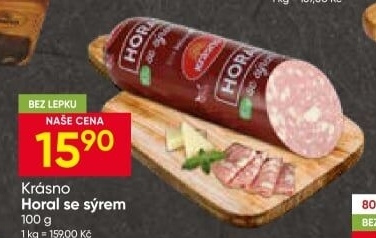 Salám Horal se sýrem Krásno