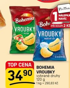 Chipsy Vroubky Bohemia Chips