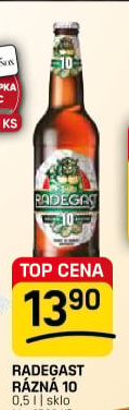 Pivo světlé výčepní Rázná 10° Radegast
