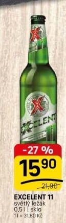 Pivo světlý ležák 11° Excelent