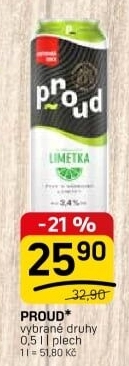 Pivo světlý ležák Proud
