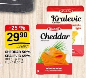 Sýr ementálského typu 45% Kralevic Laktos