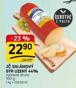 Sýr uzený salámový 44% Jihočeský Madeta