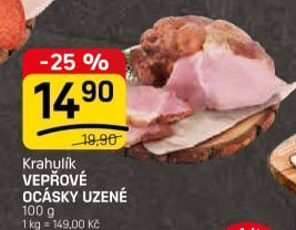 Vepřové ocásky uzené Krahulík